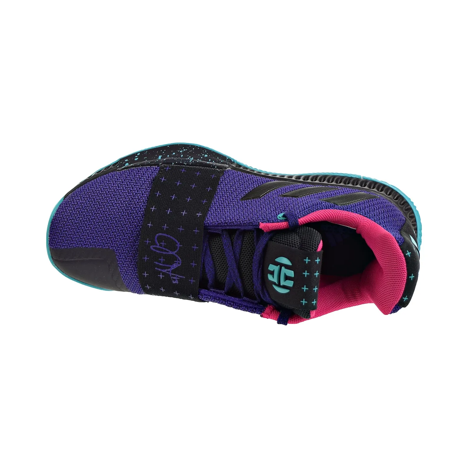 Adidas Harden Vol.3 J Big Kids Shoes Collegiate Purple/Core Black/Light Aqua