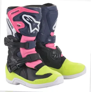 Alpinestars Tech 3S Kids Off-Road Boots Black / Dark Blue / Fluo Pink