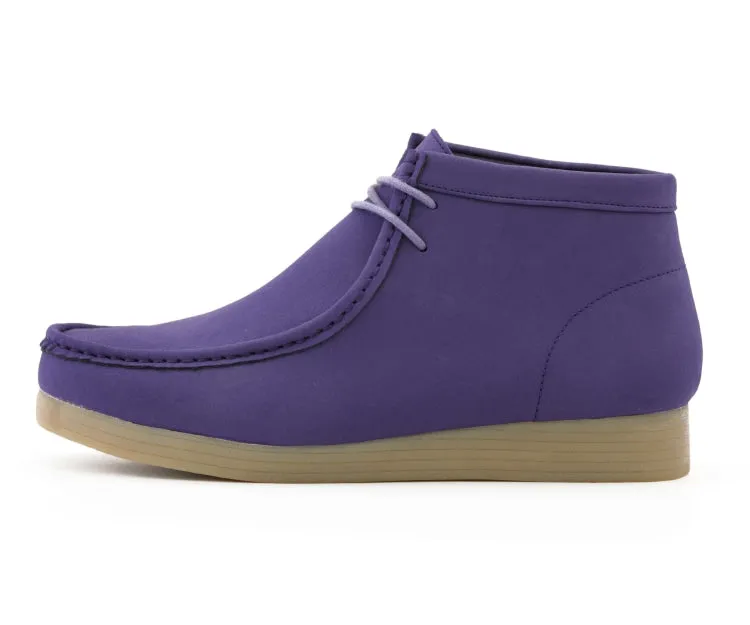 Amali Wallabee Boot Style Men's Purple Suede High Top Shoes