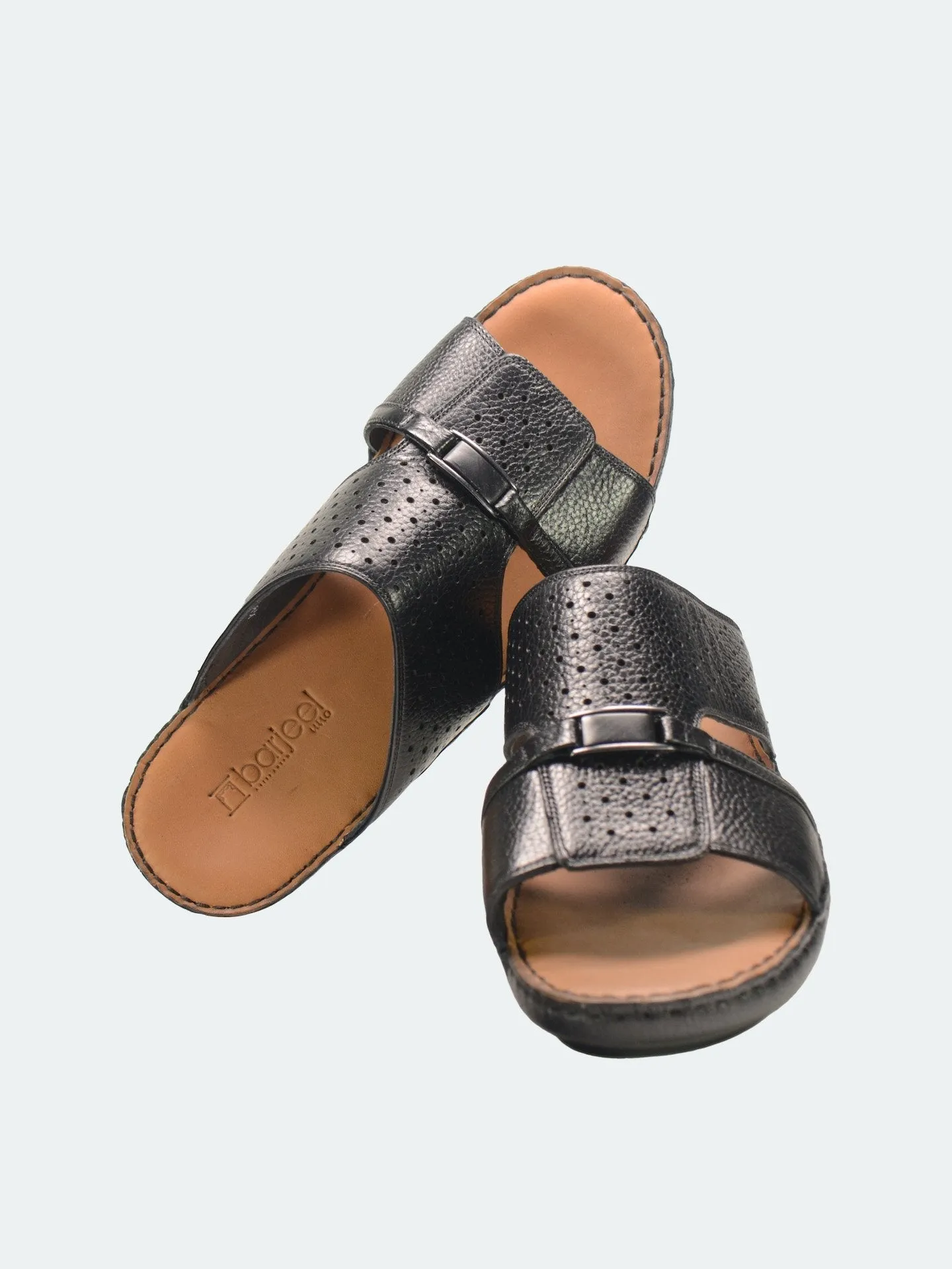 Barjeel Uno Perforated Detail Arabic Sandals