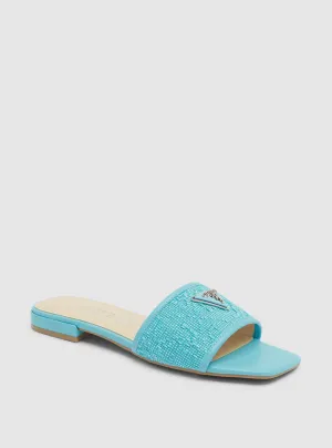 Blue Tamsey Slide Sandals