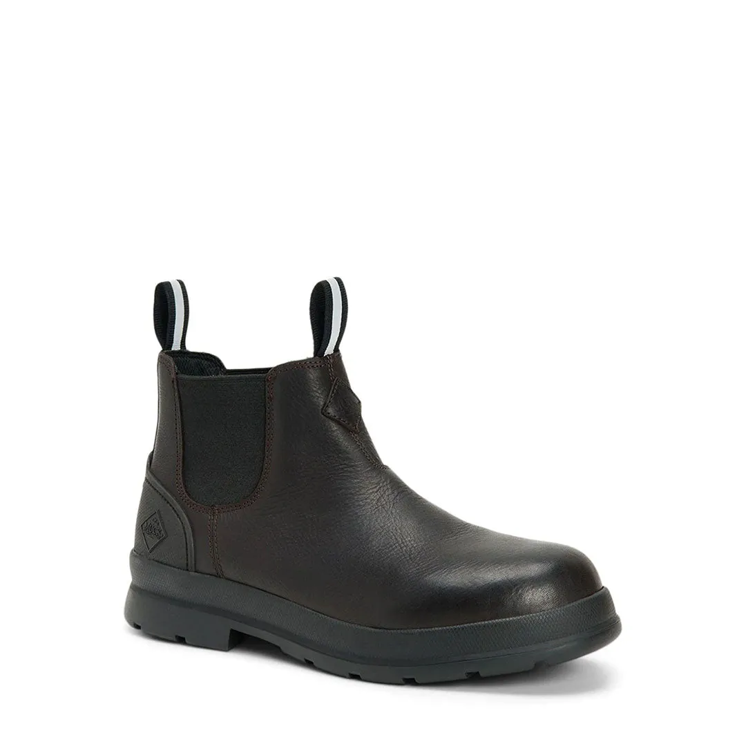 Chore Farm Leather Chelsea Safety Boots - Black by Muckboot