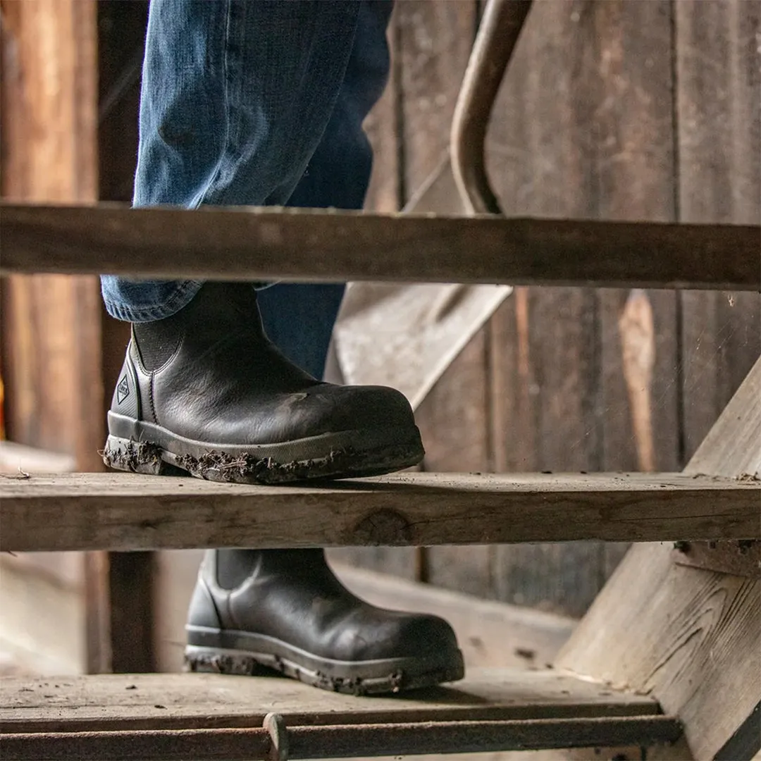 Chore Farm Leather Chelsea Safety Boots - Black by Muckboot