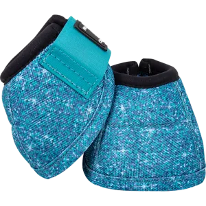 Classic Equine No Turn Dyno Bell Boots - Aqua Dazzle