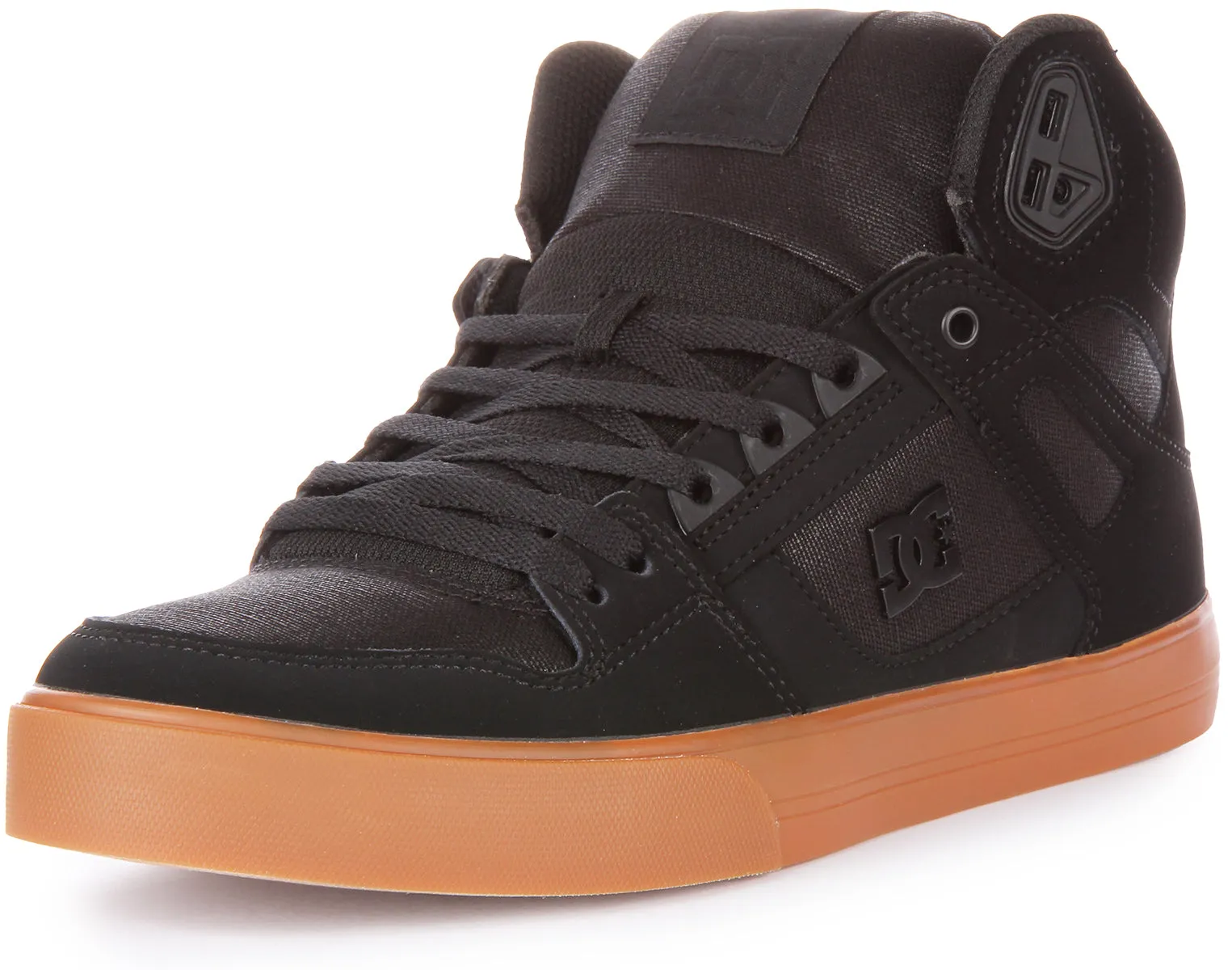 Dc Shoes Pure Hightop W In Black Gum Sole