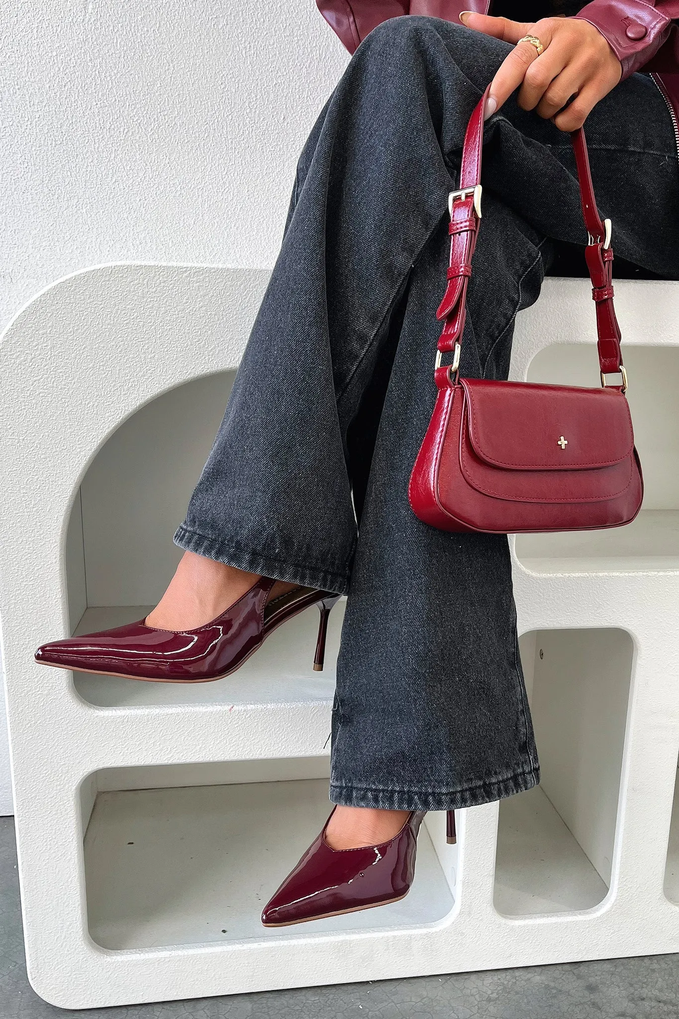 Elsa Heels - Burgundy