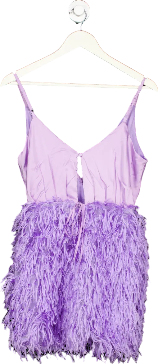 Jaded Rose Lilac Feather Mini Dress UK 10