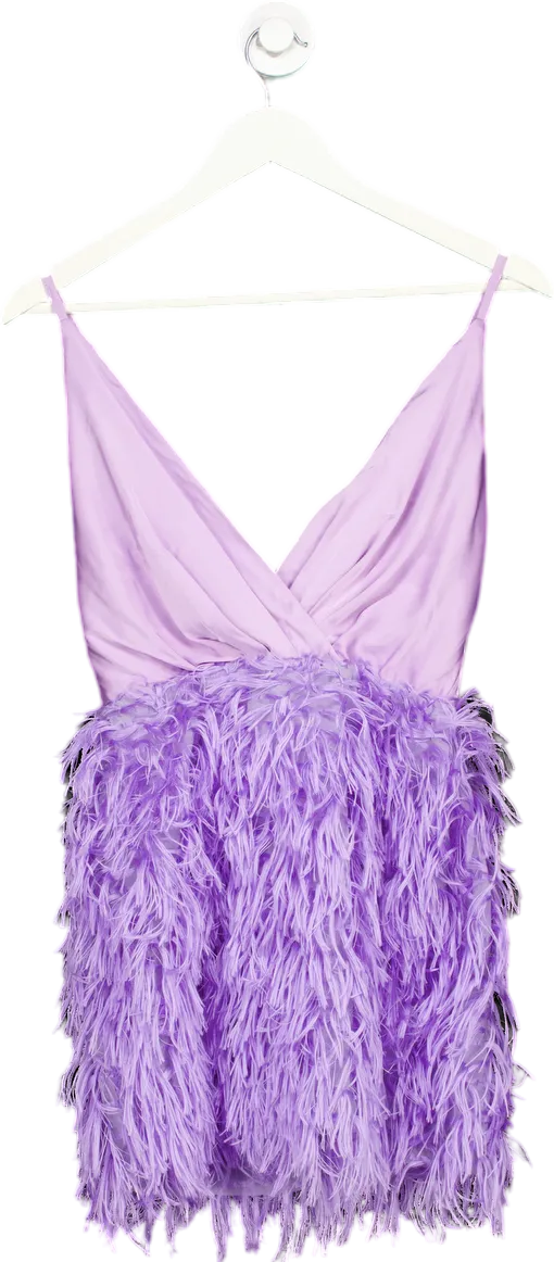 Jaded Rose Lilac Feather Mini Dress UK 10