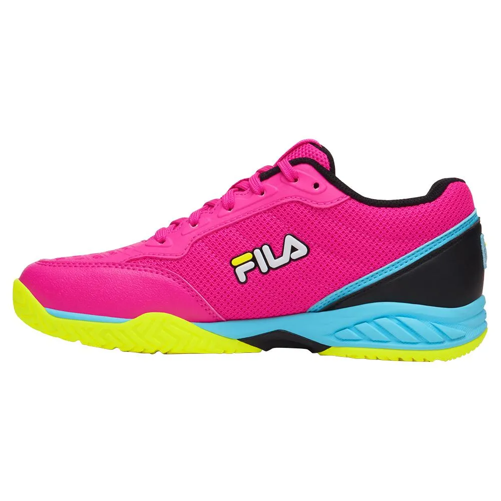 Juniors` Axilus 3 Tennis Shoes Pink Glo and Bluefish