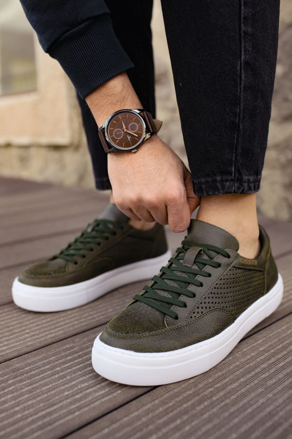 Khaki White Sneaker CH015