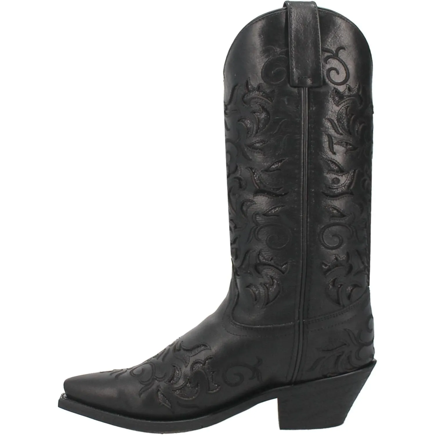 Laredo Women's Night Sky Black Leather Cowgirl Boots 52450