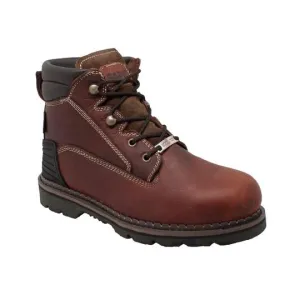 Men's 6" Steel Toe Work Boot Brown Leather Boots