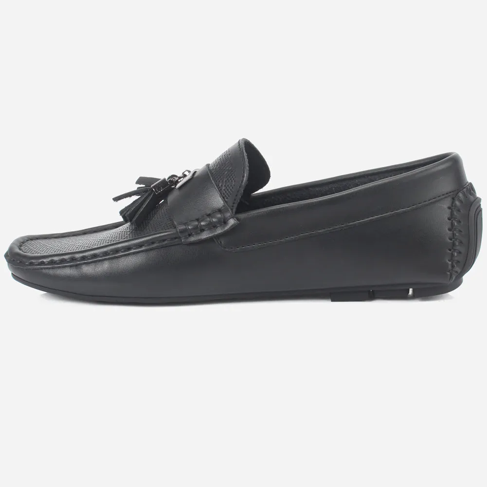 Mens "JAVEIR" Slip-on Buckled Moccasins Shoes