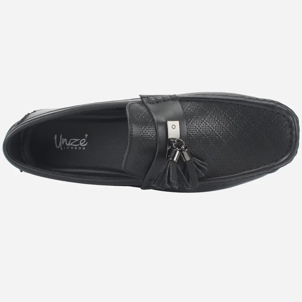 Mens "JAVEIR" Slip-on Buckled Moccasins Shoes