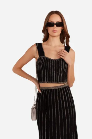 MINKPINK Celia Lurex Stripe Crop Top