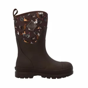 Muck Footwear Women CHORE MID DARKBROWN/CHICKENPRINT