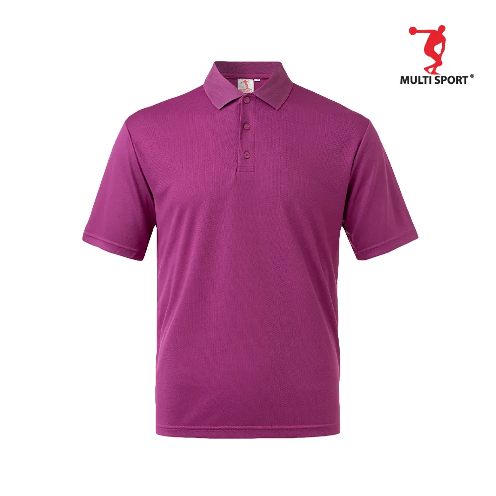 MULTISPORT SHORT SLEVEE MINI EYELET POLO (PURPLE)