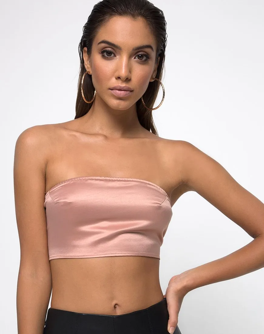 Nolia Tube top in Satin Gold