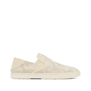 OluKai Women's Pehuea Mesh Slip On Sneaker in Puka/White