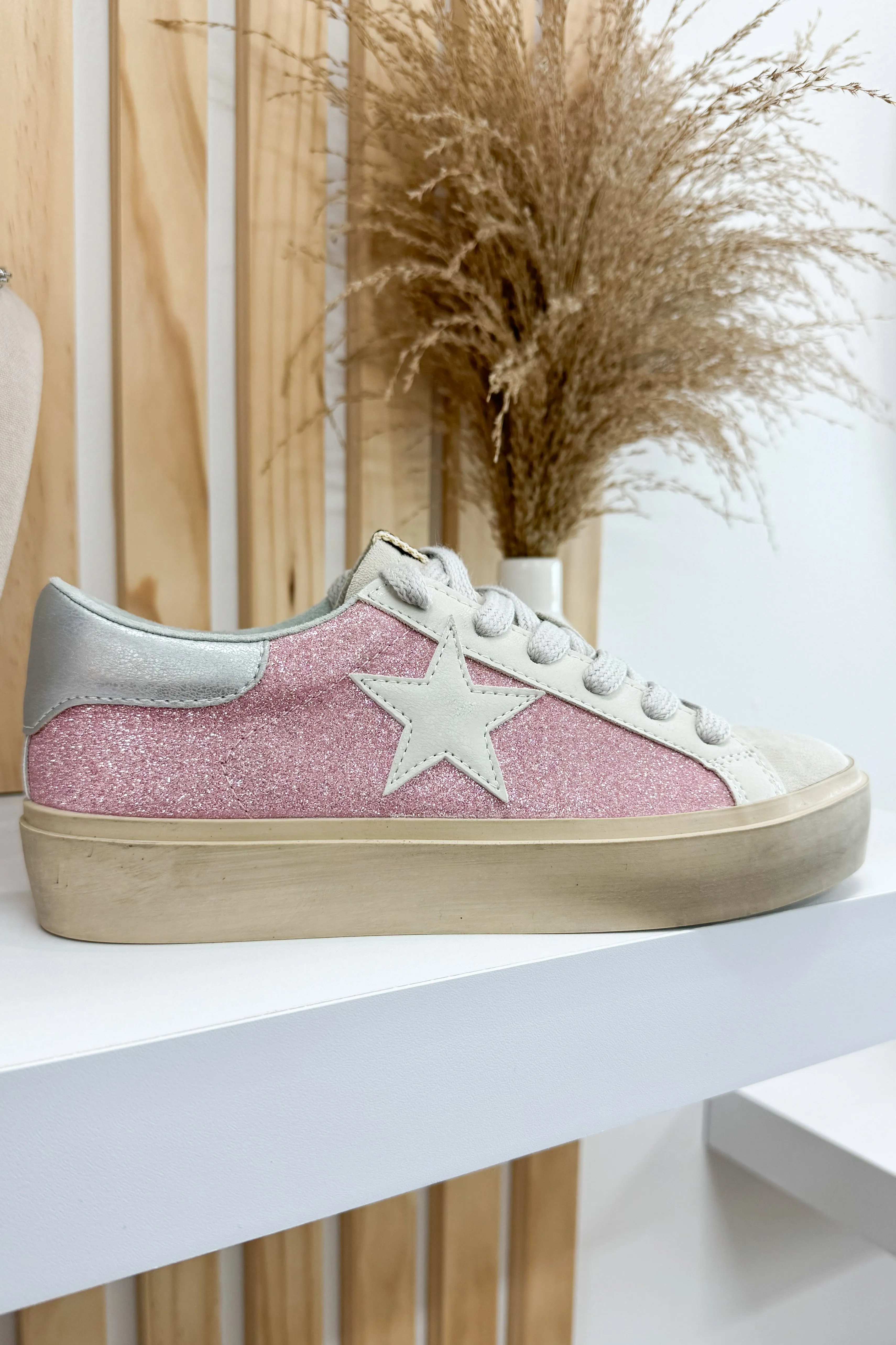 Shu Shop Reba Sneakers (Pink Glitter)