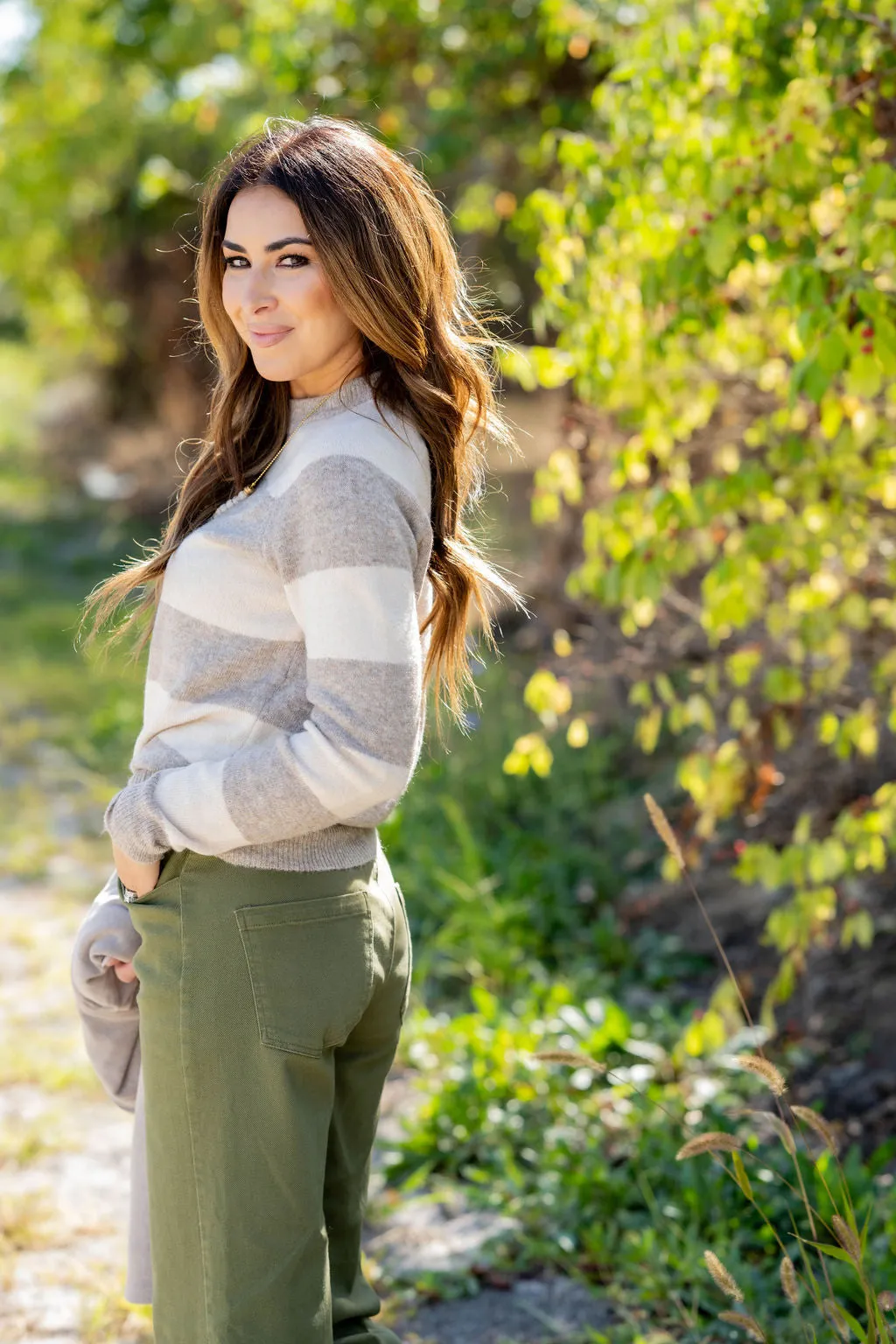 Simple Thick Striped Sweater