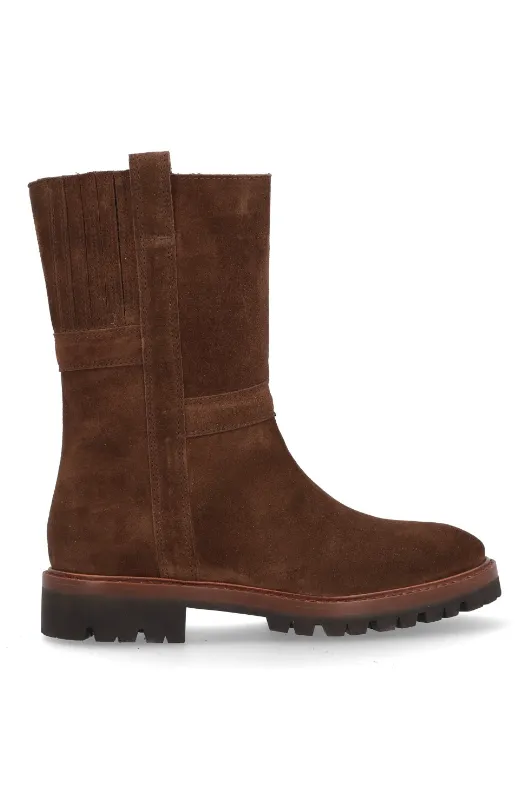 Suede Mid Calf Boot