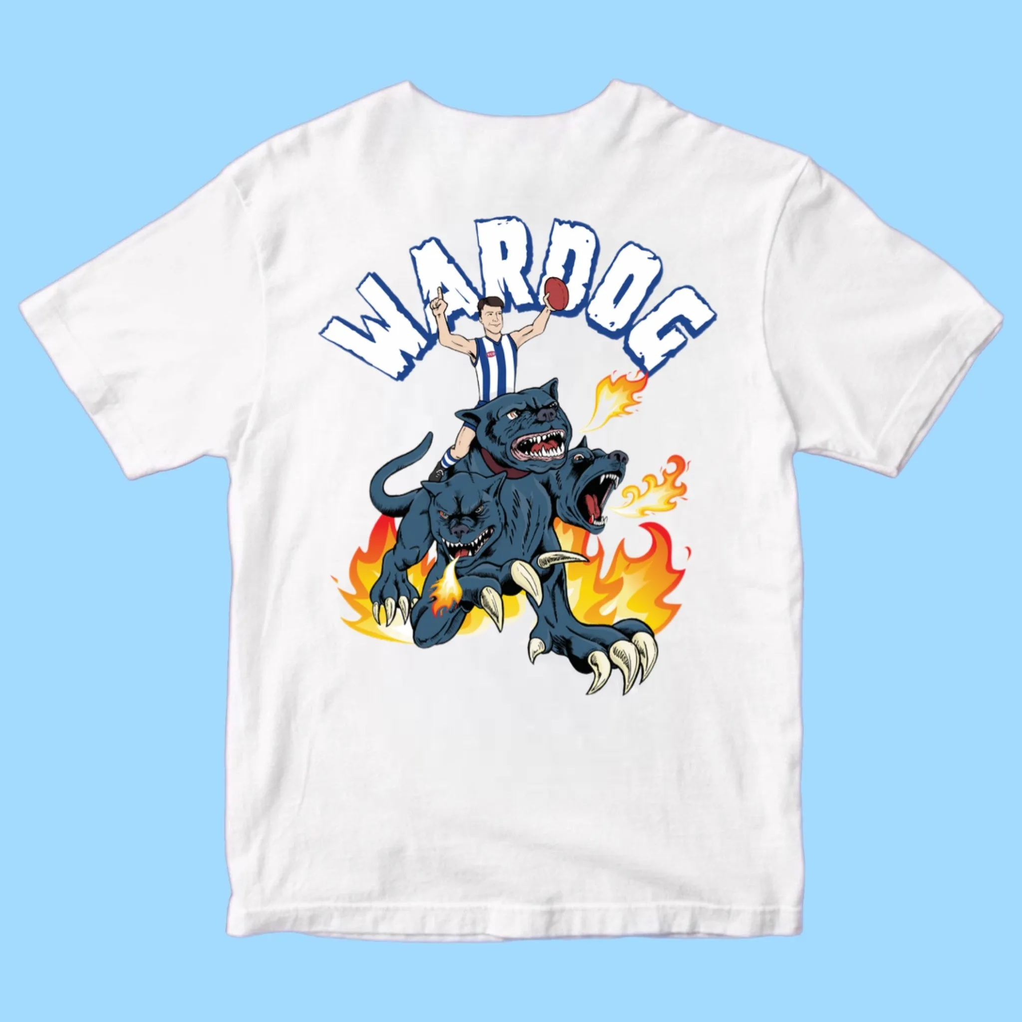 THE WARDOG: WHITE TEE - FRONT & BACK