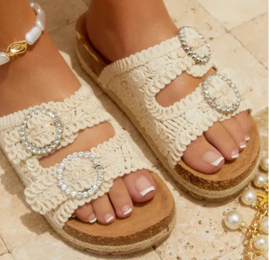 WOVEN BLING Sandal - Forever (beige)