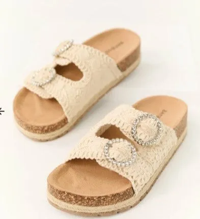 WOVEN BLING Sandal - Forever (beige)