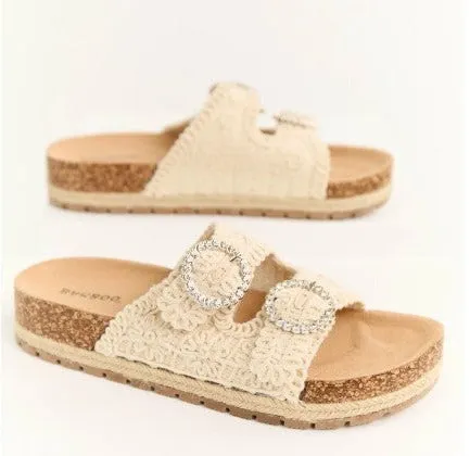 WOVEN BLING Sandal - Forever (beige)